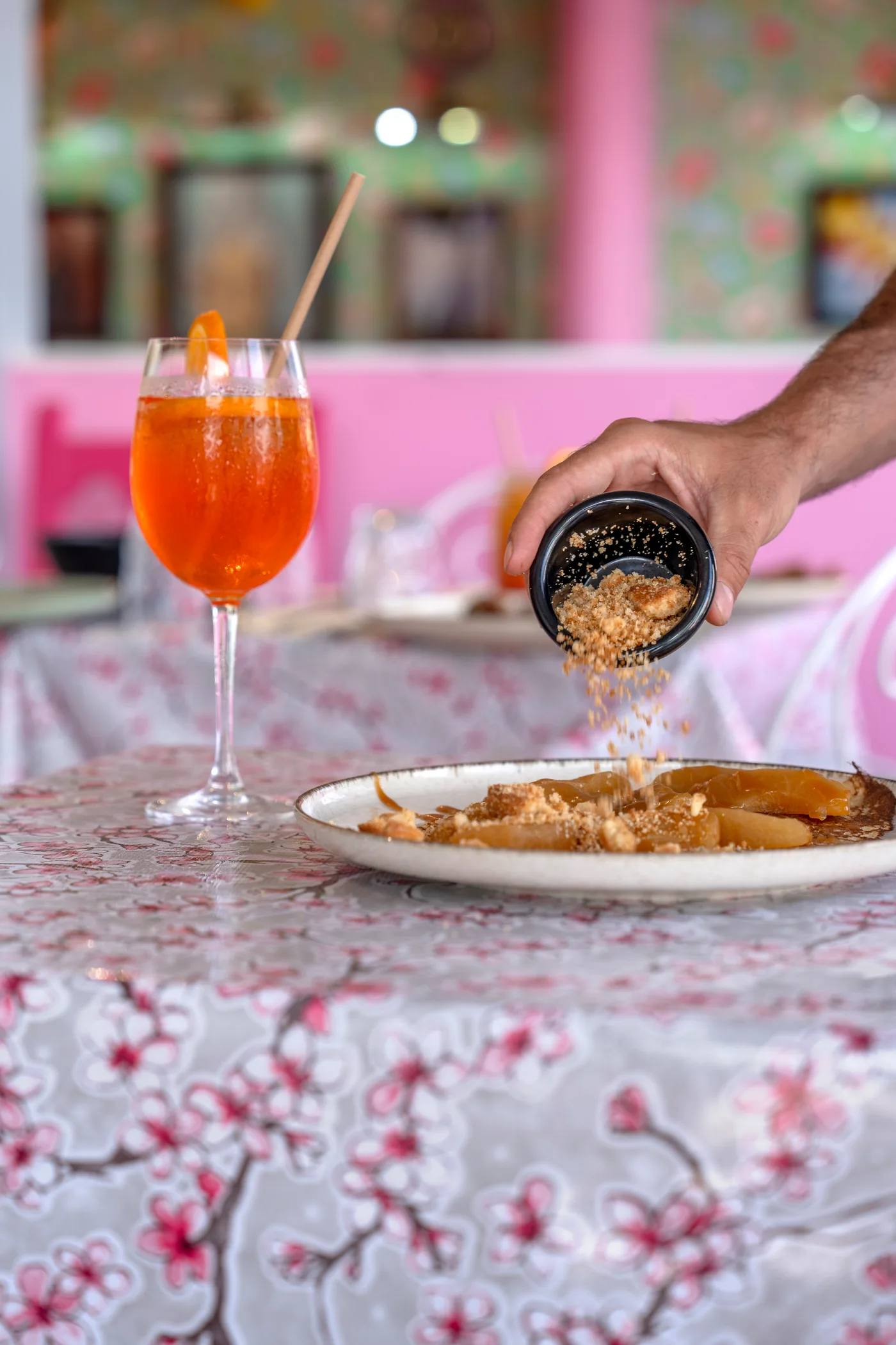 La touche finale d’une crêpe dessert à Canet